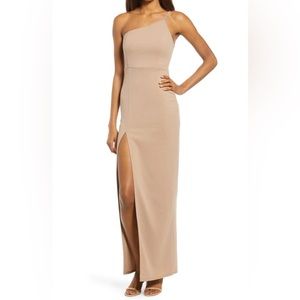 Lulus Keeper of my Heart One Shoulder Gown, size M